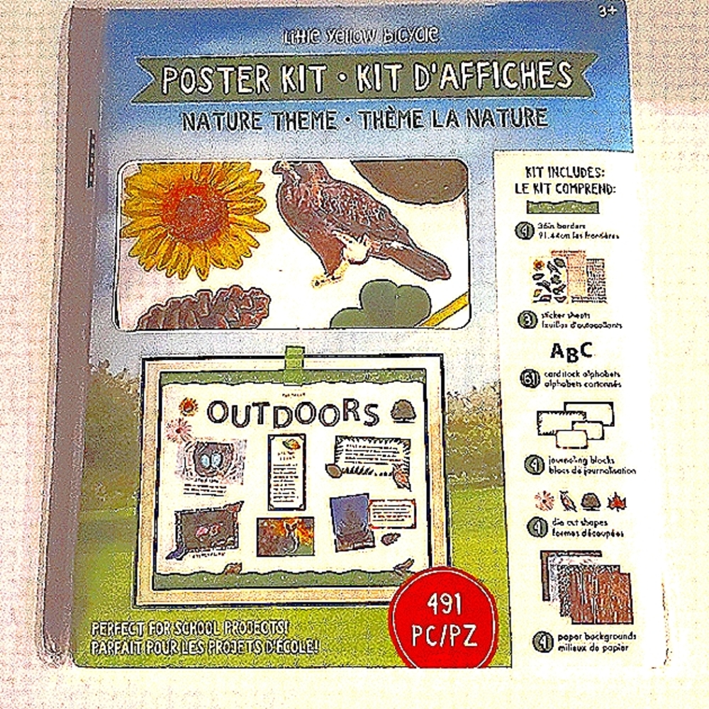 Little Yellow Bicycle Poster Kit Nature Claming Classroom Teachers Green Owl